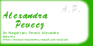alexandra pevecz business card